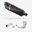 Lextek SP9C Gloss Carbon Fibre Exhaust System 300mm for Kawasaki Z900 (17-19)