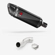 Lextek SP9C Gloss Carbon Fibre Exhaust 300mm with Link Pipe for Kawasaki Z900 (17-19)