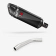 Lextek SP9C Gloss Carbon Fibre Exhaust 300mm with Link Pipe for Triumph Tiger 800 (10-19)