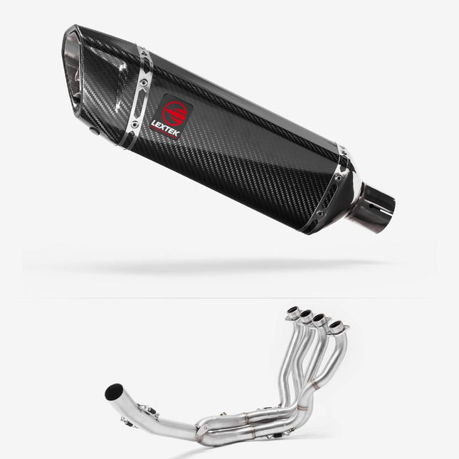 Lextek Carbon Fibre SP9C 300mm Exhaust System for Suzuki GSXR 1000 (17-24)