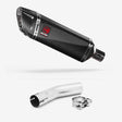 Lextek SP9C Gloss Carbon Fibre Exhaust 300mm with Link Pipe for Lexmoto LXR 125 & 380