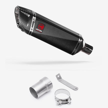 Lextek Carbon Fibre SP9C 300mm Exhaust with Link Pipe for Ducati Multistrada 1200 (15-17)