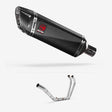 Lextek SP9C Gloss Carbon Fibre Exhaust System 300mm for Yamaha YZF R3 (15-18)