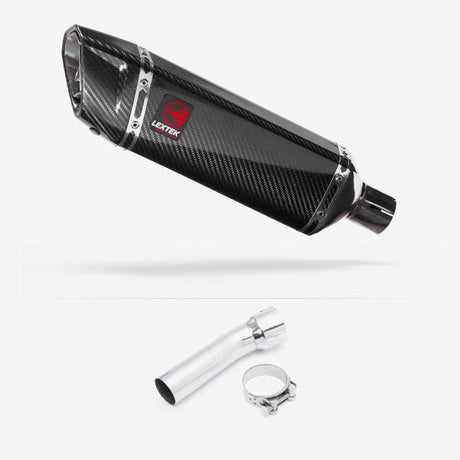 Lextek SP9C Gloss Carbon Fibre Exhaust 300mm with Link Pipe for BMW R 1250 GS (18-19)