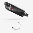Lextek SP9C Gloss Carbon Fibre Exhaust System 300mm for Honda CB125F/GLR125 (15-22)