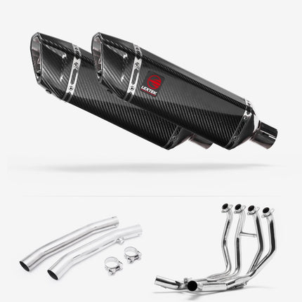 Lextek Carbon Fibre SP9C 300mm Exhaust with Link Pipes for Suzuki GSX 1300 R Hayabusa (99-07)