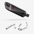 Lextek SP9C Gloss Carbon Fibre Exhaust System 300mm for Suzuki SV650 (03-15)
