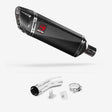 Lextek SP9C Gloss Carbon Fibre Exhaust 300mm with Link Pipe for Suzuki GSX-S 1000 (15-20)