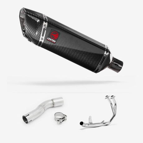 Lextek SP9C Gloss Carbon Fibre Exhaust System 300mm for Honda CMX500 Rebel (17-19)