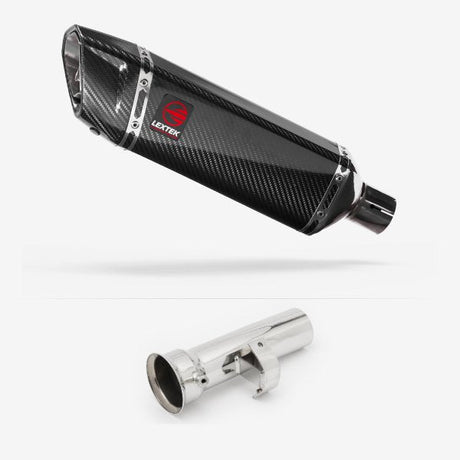 Lextek SP9C Gloss Carbon Fibre Exhaust 300mm with Link Pipe for KTM 1290 Super Adventure (17-20)