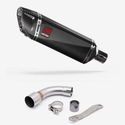 Lextek Carbon Fibre SP9C 300mm Exhaust with Link Pipe for Benelli TNT 125/135 (17-20)