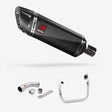 Lextek SP9C Gloss Carbon Fibre Exhaust System 300mm Twin Underseat for Benelli TNT 125/135 (17-20)