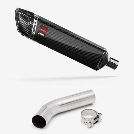 Lextek Carbon Fibre SP7C 400mm Exhaust with Link Pipe for Honda VFR400 NC21 (85-88)