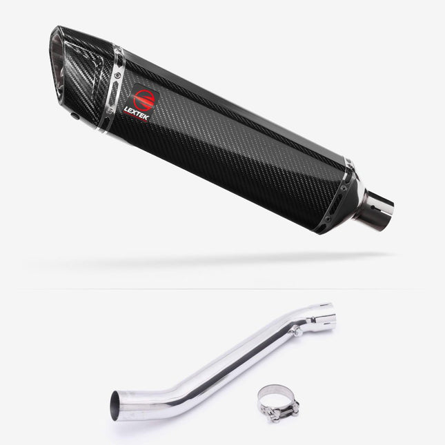 Lextek Carbon Fibre SP7C 400mm Exhaust with Link Pipe for Kawasaki ZX-10R Ninja (11-16)