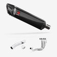 Lextek SP7C Gloss Carbon Fibre Exhaust System 400mm for Yamaha FZS 600 Fazer (97-03)