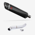 Lextek SP7C Gloss Carbon Fibre Exhaust 400mm with Link Pipe for Honda CBR600 F (87-90)