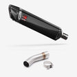 Lextek SP7C Gloss Carbon Fibre Exhaust 400mm with Link Pipe for Suzuki SV650 (03-15)