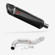Lextek SP7C Gloss Carbon Fibre Exhaust 400mm with Link Pipe for Triumph Tiger 1050 (07-12)