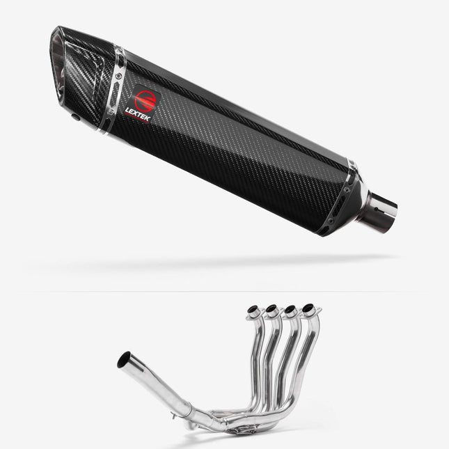 Lextek Carbon Fibre SP7C 400mm Exhaust System for Suzuki GSXR 1000 (01-06)