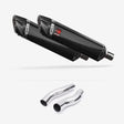 Lextek SP7C Gloss Carbon Fibre Exhaust 400mm with Link Pipes for Kawasaki Z1000 (14-19)