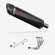 Lextek SP7C Gloss Carbon Fibre Exhaust System 400mm for Suzuki GSF 1200 Bandit (95-06)