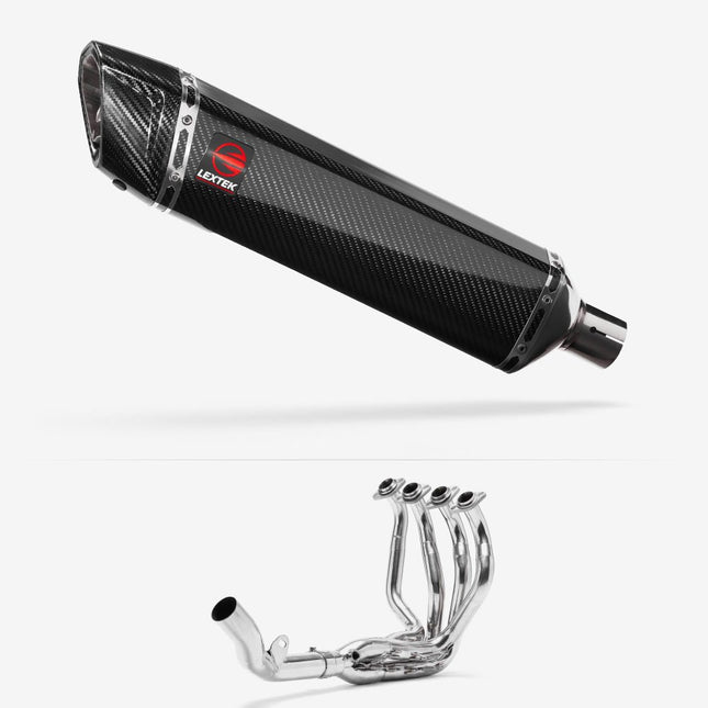 Lextek Carbon Fibre SP7C 400mm Exhaust System for Kawasaki Z800 (13-16)
