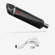 Lextek SP7C Gloss Carbon Fibre Exhaust 400mm with De-Cat Link Pipe for Yamaha MT-10 (16-)