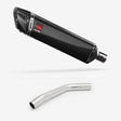 Lextek SP7C Gloss Carbon Fibre Exhaust 400mm with Link Pipe for Triumph Tiger 800 (10-19)