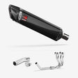 Lextek SP7C Gloss Carbon Fibre Exhaust System 400mm for Suzuki GSXR 600/750 (11>)