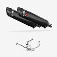 Lextek SP7C Gloss Carbon Fibre Exhaust System 400mm for SUZUKI SV1000 (03-07)