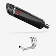Lextek SP7C Gloss Carbon Fibre Exhaust System 400mm for Suzuki GSXR 600/750 (06-10)