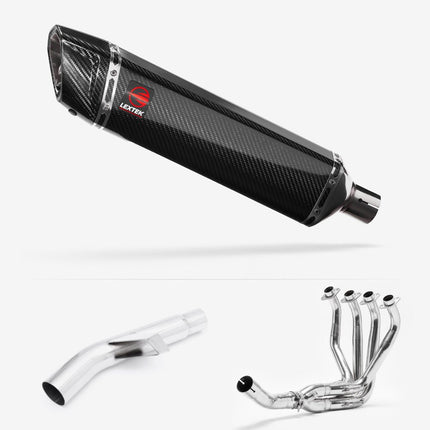 Lextek Carbon Fibre SP7C 400mm Exhaust System for Kawasaki Versys 1000 (12-18)