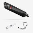 Lextek SP7C Gloss Carbon Fibre Exhaust System 400mm for Kawasaki Versys 1000 (15-18)