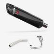 Lextek SP7C Gloss Carbon Fibre Exhaust System 400mm for Triumph Tiger 800 (10-21)