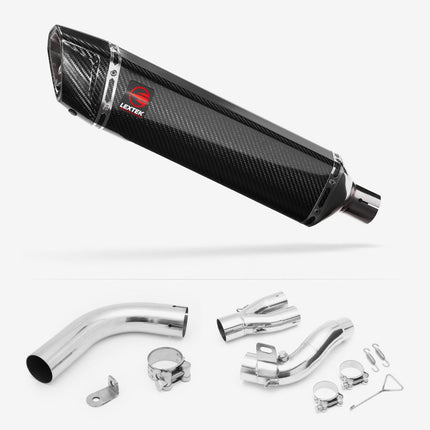 Lextek Carbon Fibre SP7C 400mm Exhaust with Link Pipe for Honda CB1000R (08-17)