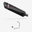 Lextek SP7C Gloss Carbon Fibre Exhaust System 400mm for Honda CB125F/GLR125 (15-22)