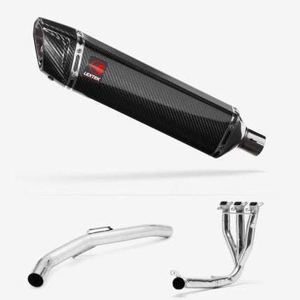 Lextek Carbon Fibre SP7C 400mm Exhaust System for Triumph Explorer 1200 (12-21)