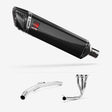 Lextek SP7C Gloss Carbon Fibre Exhaust System 400mm for Triumph Explorer 1200 (12-18)