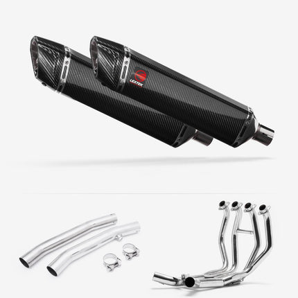 Lextek Carbon Fibre SP7C 400mm Exhaust with Link Pipes for Suzuki GSX 1300 R Hayabusa (99-07)
