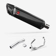 Lextek SP7C Gloss Carbon Fibre Exhaust System 400mm for Suzuki SV650 (03-15)