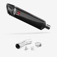 Lextek SP7C Gloss Carbon Fibre Exhaust 400mm with Link Pipe for Suzuki GSX-S 1000 (15-20)