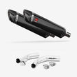 Lextek SP7C Gloss Carbon Fibre Exhaust 400mm with Link Pipes for Honda CBF1000 (06-10)