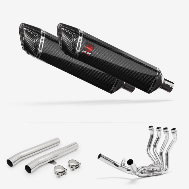 Lextek Carbon Fibre SP7C 400mm Exhaust System for Honda CBR1100XX Blackbird (97-99)