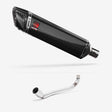 Lextek SP7C Gloss Carbon Fibre Exhaust System 400mm for Lexmoto Riot 125