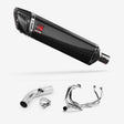 Lextek SP7C Gloss Carbon Fibre Exhaust System 400mm for Honda VFR800 X Crossrunner (11-14)