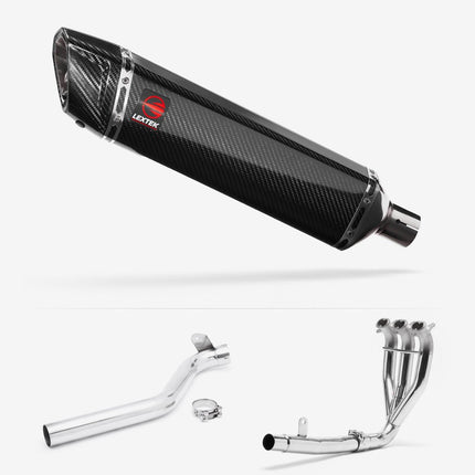 Lextek Carbon Fibre SP7C 400mm Exhaust System for Triumph Tiger 1050 Sport (13-21)
