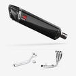 Lextek SP7C Gloss Carbon Fibre Exhaust System 400mm for Triumph Tiger 1050 Sport (13-20)