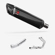 Lextek SP7C Gloss Carbon Fibre Exhaust System 400mm for Yamaha Tenere 700 (19-)