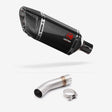 Lextek SP11C Gloss Carbon Fibre Exhaust 200mm with Link Pipe for Suzuki SV650 (03-15)