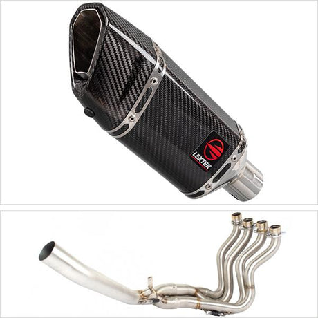 Lextek SP11C Gloss Carbon Fibre Exhaust System 200mm for Suzuki GSXR 1000 (12-16)